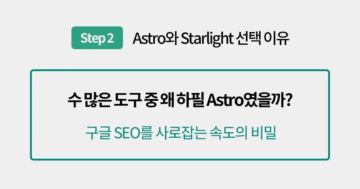 수많은 프레임워크 중 블로그 제작에 Astro를 선택한 3가지 이유